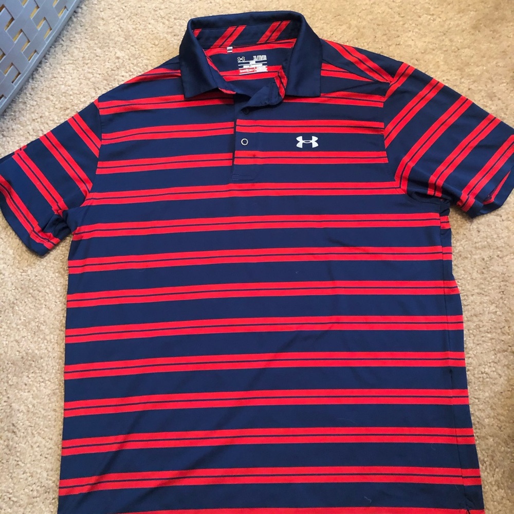 Under Armour Striped Golf Polo